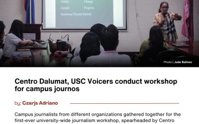 Centro Dalumat, USC Voicers conduct workshop for campus journos